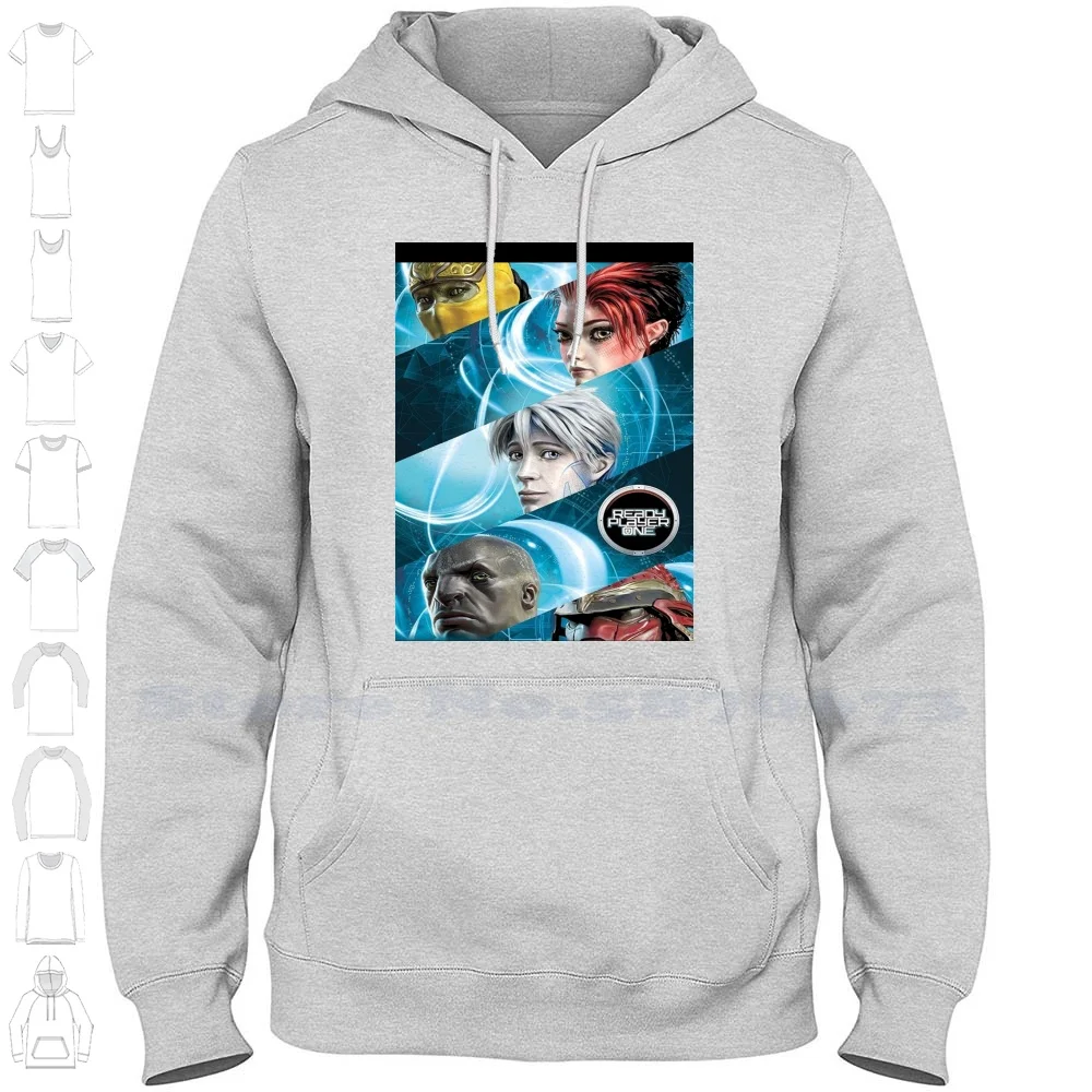 Ready Player One Characters Felpa Con Cappuccio A Maniche Lunghe Felpa Film Adventures Games Action Science Fictions Romanzi Ready Player