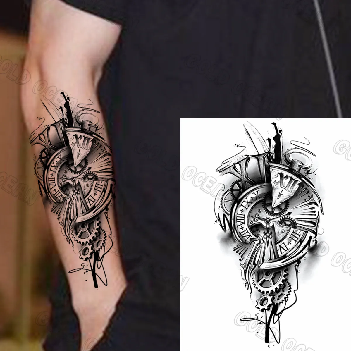 Tatouage Statue De La Liberté Faux Tatouages Temporaires De Boussole Noire 3d Pour Hommes Adultes, Statue  De Samouraï Réaliste Pour La Liberté, Autocollant Pour Bras Et Cuisses -  Tatouages Éphémères - AliExpress