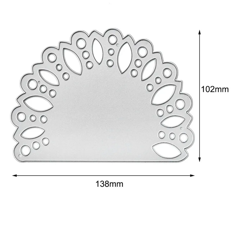 

Naifumodo Scallop Sector Frame Metal Cutting Dies Floral Edge DIY Etched Dies Craft Paper Card Making Scrapbooking Embossing
