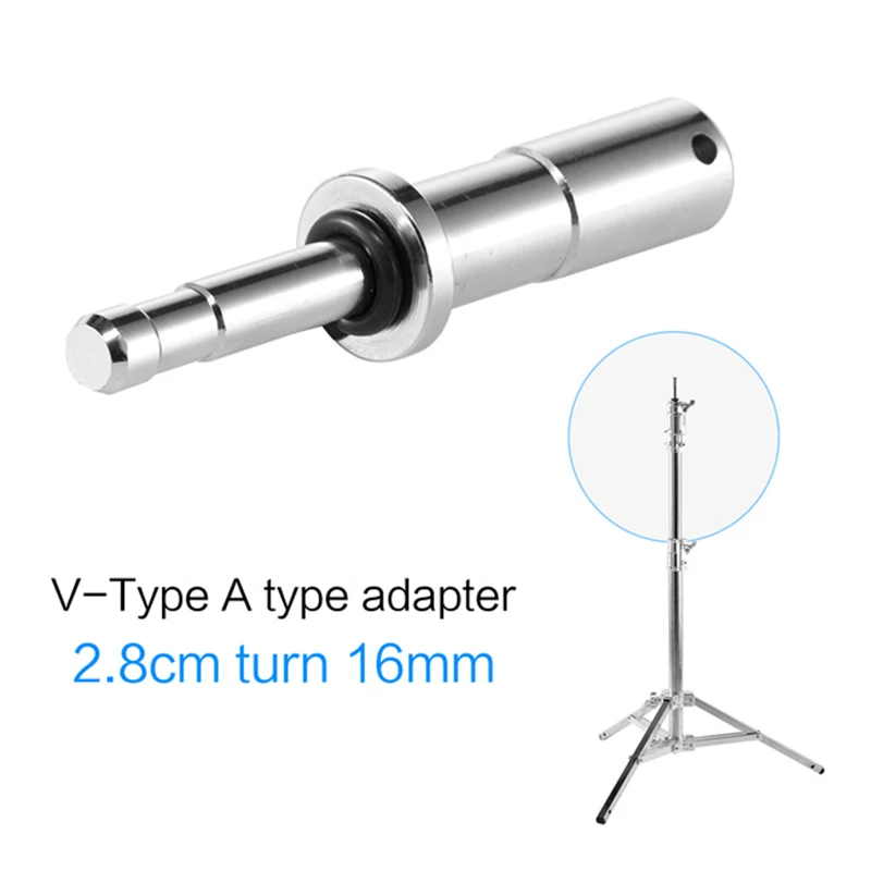 Adaptador de Suporte de Luz para Luz de Estúdio Adaptador de Parafuso Flash Montagem Suporte V-tipo Adapte Prata - Image 6