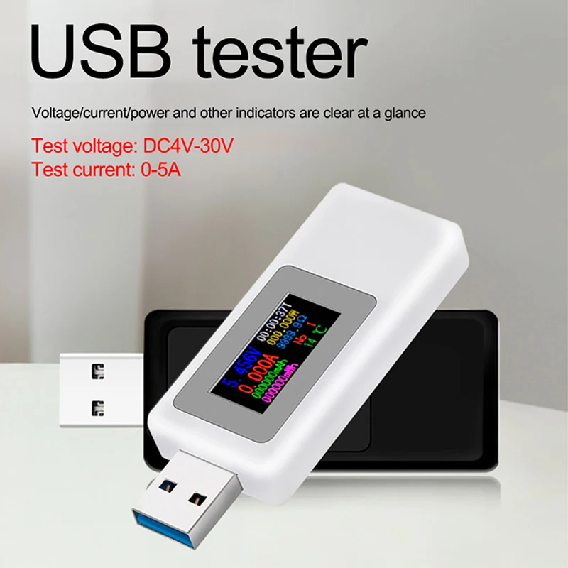 USB тестер 10 в 1 измеритель тока 4-30 напряжения таймер Амперметр цифровой монитор