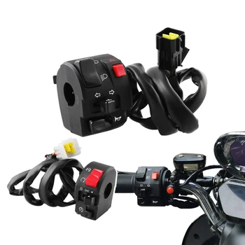 

1 Pair 7/8" Handlebar Controller Combination Switch Motorcycle Handlebar Horn Button Turn Signal Fog Light Controller Switch