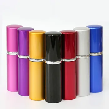 

1pcs 5ml 10ml Mini Portable For Travel Aluminum Refillable Perfume Bottle With Spray Bottle Cosmetic Containers With Atomizer