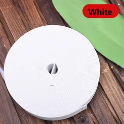 White/Black Nylon High - Elastic Bands for DIY Garment and Trousers Sewing - 5 Meters (White)