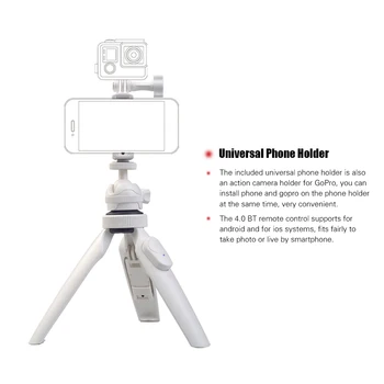 

Multi-functional Tabletop Tripod with Phone Holder BT Remote Control for DSLR/ILDC Camera Smartphone