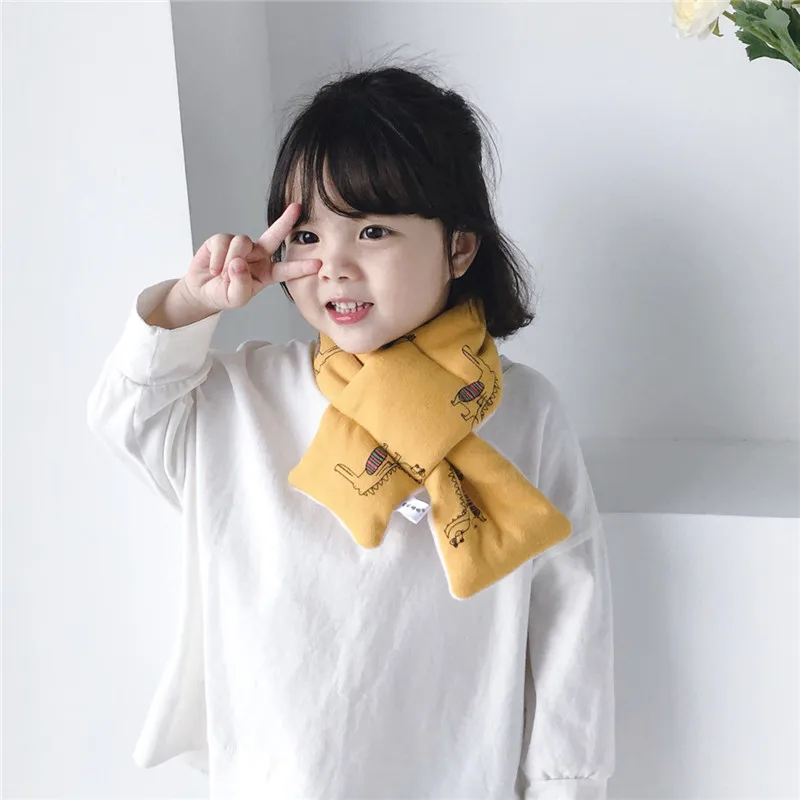

Cotton Velvet Cross Intersection Shape Children's Ring Warm Winter Scarf Baby Boys Girls Neckerchief Scarves