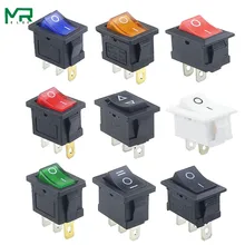 1 шт. KCD1 2PIin 3Pin Лодка Автомобильный кулисный переключатель 6A/10A 250 V/125 V AC красный желтый зеленый синий черный кнопка Лучшая цена KCD1