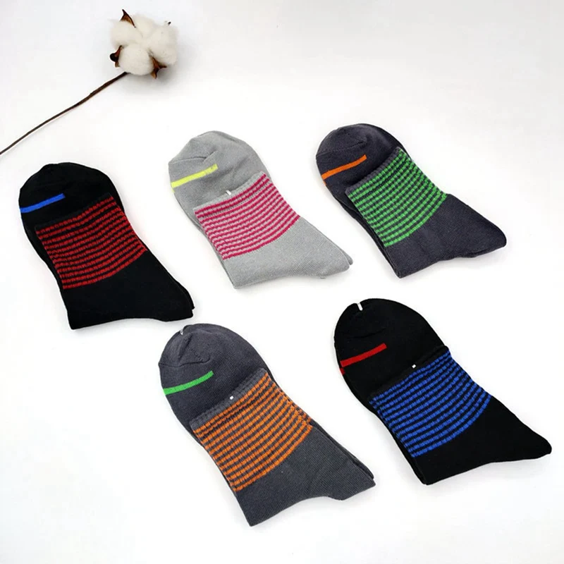 College Style School Students Short Socks Autumn Winter Warm New Fashion Women Vintage Sock Female Striped Leg Sox 5Pairs