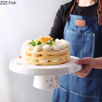 

Minimalist Ceramics Cake Pan Cake Rack Party Dessert Display Stand Fondant Cake Decorating Tools