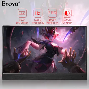 

Eyoyo Portable Gaming Monitor 15.6" 4k 144HZ Monitor HDMI screen LCD USB Type-C 1080P IPS for PC PS4 Laptop Phone Xbox Switch