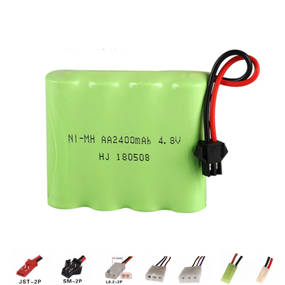 Batería recargable Ni MH de 4,8 V y 2400mAh para juguetes control remoto, coches, tanques, Robots, barcos, pistolas, instalaciones de iluminación, juguetes a control remoto, 4,8 v, AA|Baterías recargables| - AliExpress