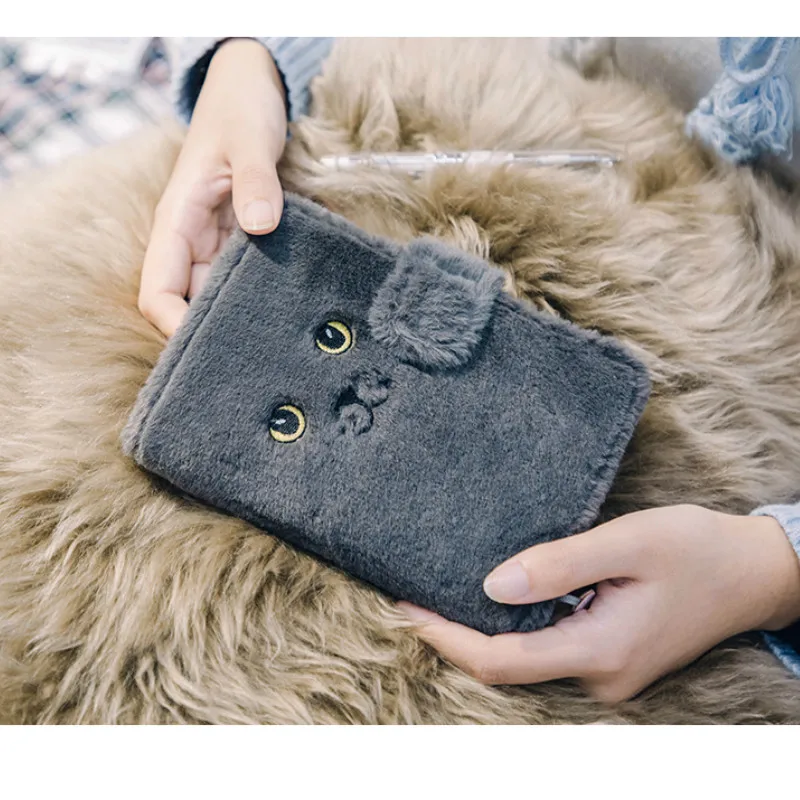

[Autumn On Sale] Soft Gray Cat Theme A6 Journal Cover For Standard A6 Fitted Paper Book