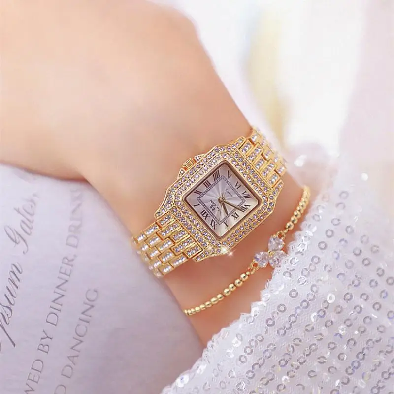 Красивые часы с бриллиантами для женщин кварцевые аналоговые роскошные часы розовое золото кварцевые часы Relogio Feminino Reloj Mujer Montre