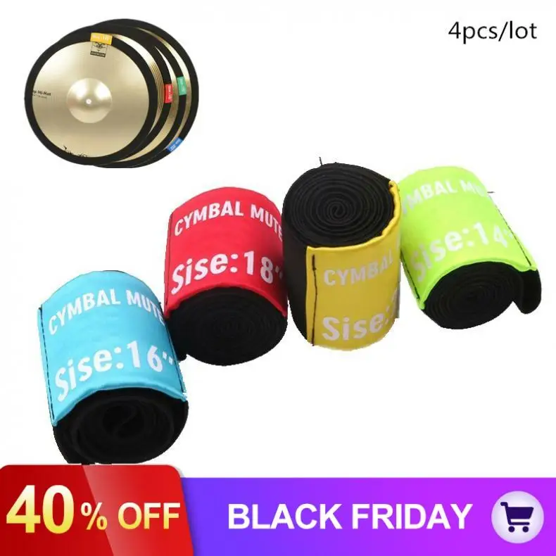 

4pcs/lot 14 16 18 20 Inch Cymbal Mute Circle Ring Drum Set Hi-hat Practice Silencer