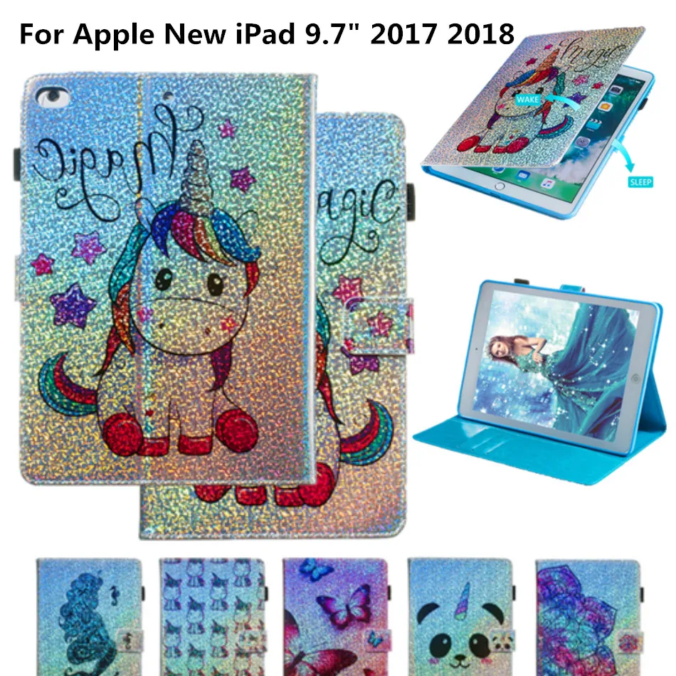 Роскошный чехол для Apple, iPad 9," A1822 A1823 A1893 Обложка для iPad Air 1 2 iPad 5 6 Чехол фундамент в виде ракушки+ Защитная пленка на экран+ подставка для ручек