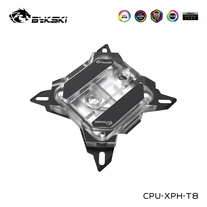 Водяной блок процессора Bykski для Intel LGA1700 LGA1200 LGA115X 2011 2066 охладитель 5В 3pin 12В 4pin CPU-XPH-T8