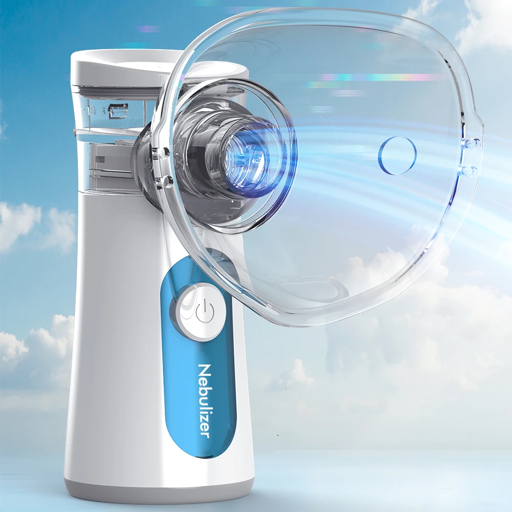 

Mute Mini Handheld Portable Mesh Nebulizer autoclean Medical Steaming Inhaler Rechargeable Humidifier Child Adult