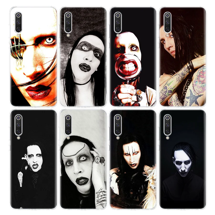 

Marilyn Manson Phone Case For Xiaomi Redmi Note 9s 8T 8 7 6 6A 8A 5 Pro Mi 9 8 CC9 10 K30 K20 F1 5X 6X Cover Coque