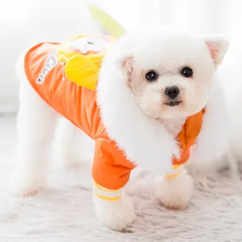 

-Winter Thickened Pet Dog Clothes for Small Dogs Cute Chihuahua Down Jacket Puppy Costume Dogs Hoodie Pet Clothing Outfits