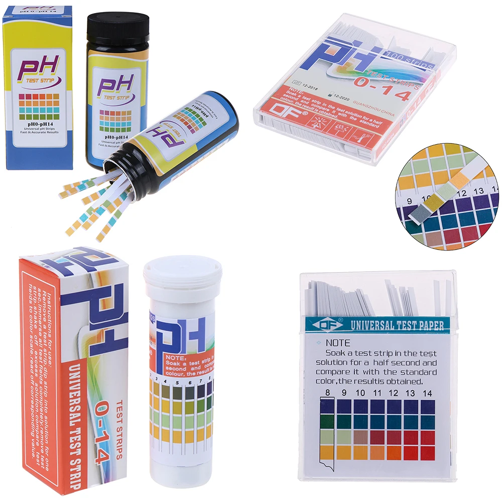 1pack or 100/150 Strips 0 14 PH Alkaline Acid Indicator Paper Roll
