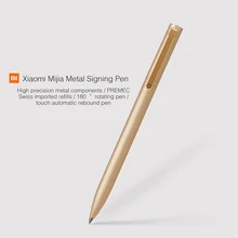 Xiaomi – stylo à bille en métal, Original Mi, recharge suisse douce, écriture fluide, papeterie de bureau pour étudiants