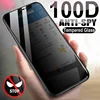100D Anti Spy Tempered Glass For iPhone 12 mini 11 Pro XS Max X XR Privacy Screen protector iPhone 7 8 6 6S Plus SE 2022 Glass ► Photo 1/6