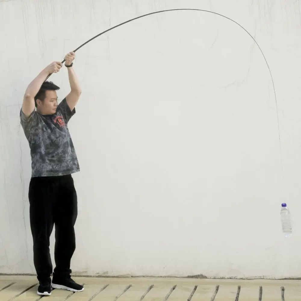 Goture 달빛 휴대용 고탄소 하드 미니 낚싯대, 짧은 겨울 얼음 낚싯대, 잉어 퍼치 파이크