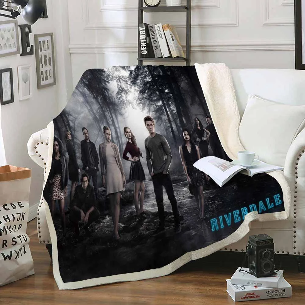 bizarre movies soft throw blanket 3d riverdale print sherpa fleece warm blanket for travel bed couch sofa home bed cover blanket blankets aliexpress