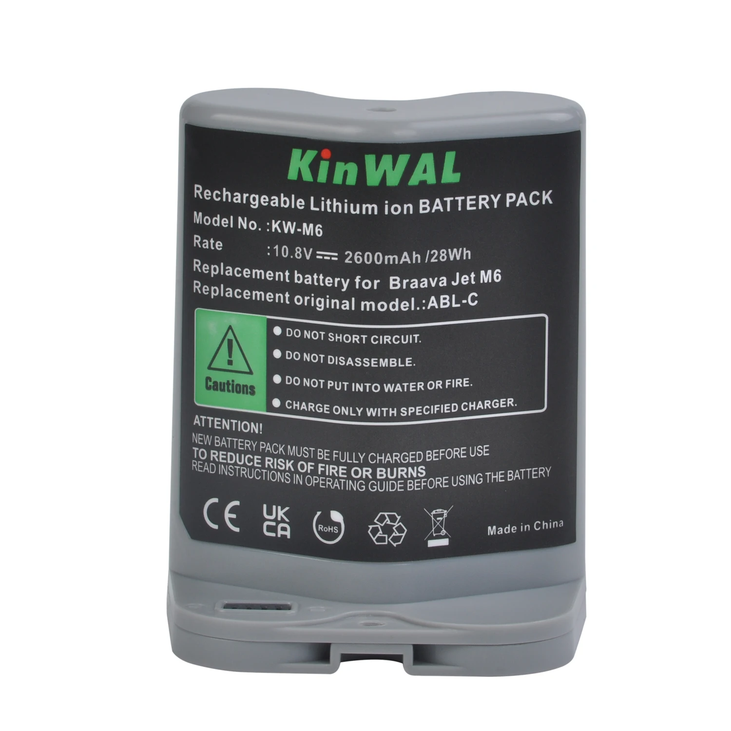 

Перезаряжаемый литий-ионный аккумулятор 2600 мА · ч 10,8 В для пылесоса iRobot Braava Jet M6