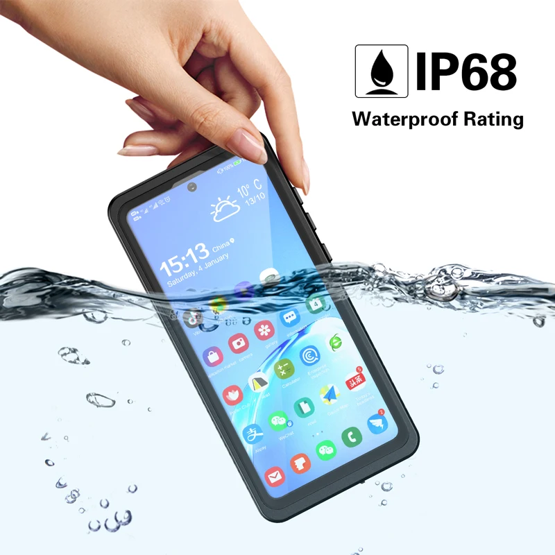 Водонепроницаемые чехлы для телефонов Samsung Note20 S20plus прозрачная задняя защитная