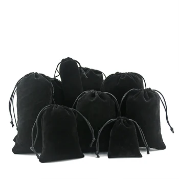 

customize wholesale small velvet jewelry gift pouch velvet drawstring bag for accessory headwear storage and packaging