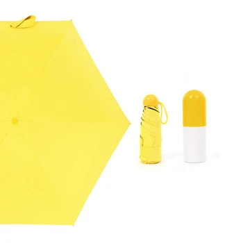 

Small Fashion Folding Capsule Umbrella Rain Women Gift Men Mini Pocket Parasol Girls Anti-UV Waterproof Portable Travel UMBRELLA