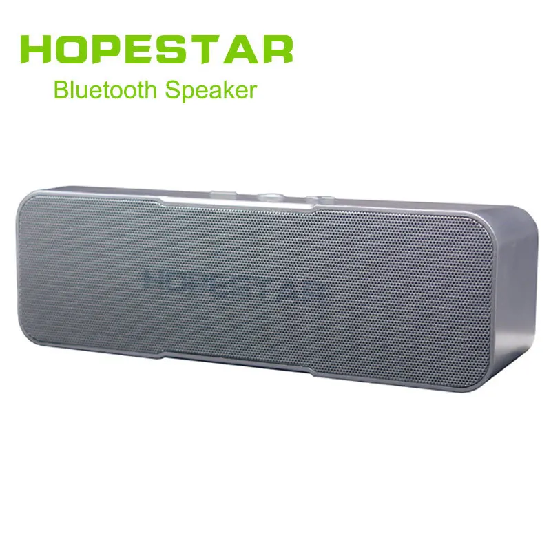 Silver HOPESTAR H13 Bluetooth динамик MP3 динамик Bluetooth Звуковая система 3D стерео музыка Саундбар воспроизведение музыки прослушивание музыкальный плеер - Цвет: Silver