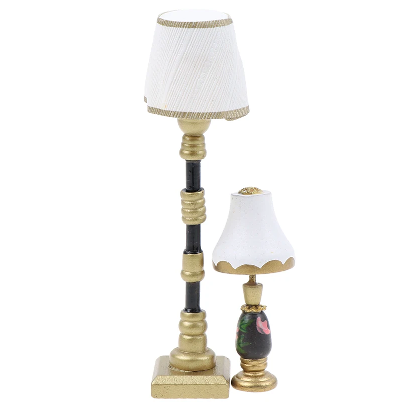 1 шт. 1:12 Миниатюрный Настольный подсвечник ретро керосиновая лампа аксессуары