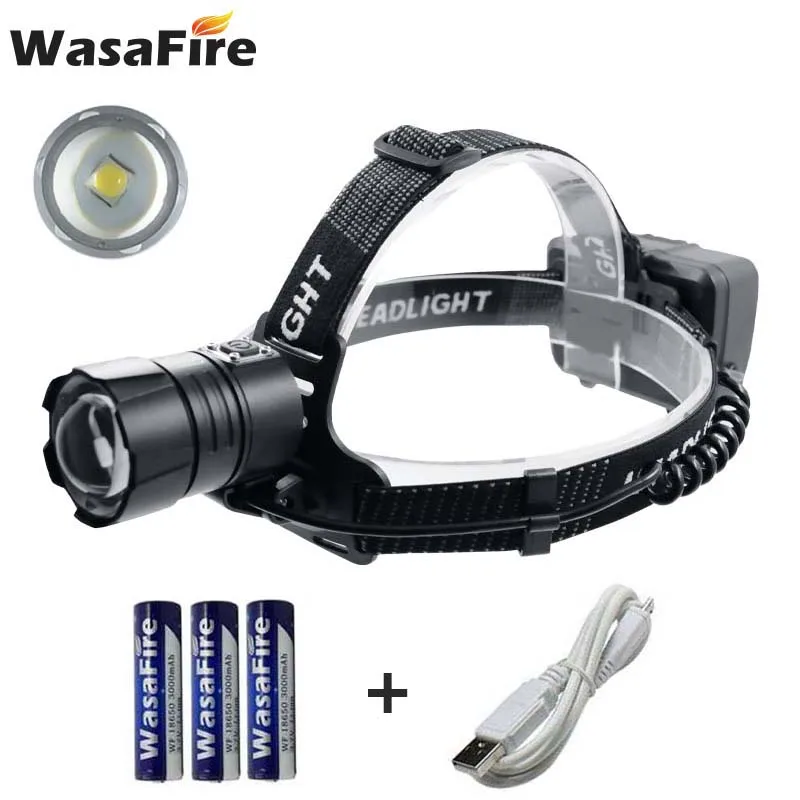 

Powerful USB-Charging LED Frontal Headlamp Zoomable Waterproof 3 Modes Forehead Headlight Portable Fishing Running Flashlight