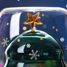 Рождественская елка события чашка звезда воды двухслойные Стеклянные Кружки для коктейля вина SP99