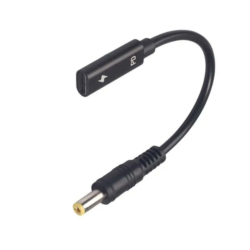 

Type-c Female to 5.5mmx2.5mm Male Adapter Power Cable with PD Chip for Laptop PC