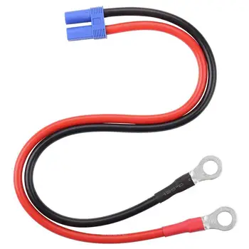 

EC5 Female Plug Connector Cable with O Ring Eyelet Terminal 10AWG Wire 50 CM