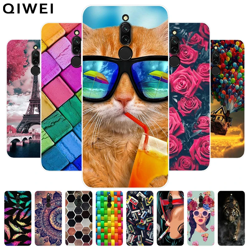 Модный мягкий чехол из ТПУ для Xiaomi Redmi 8 чехлы на заднюю панель телефона 8A Redmi8 coque
