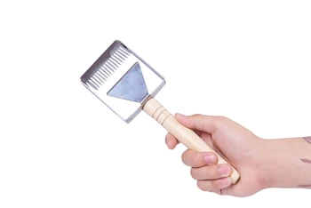 

1PCS stainless steel needle honey knife with wooden handlefor beekeeper Uncapping Fork Beekeeping Tools