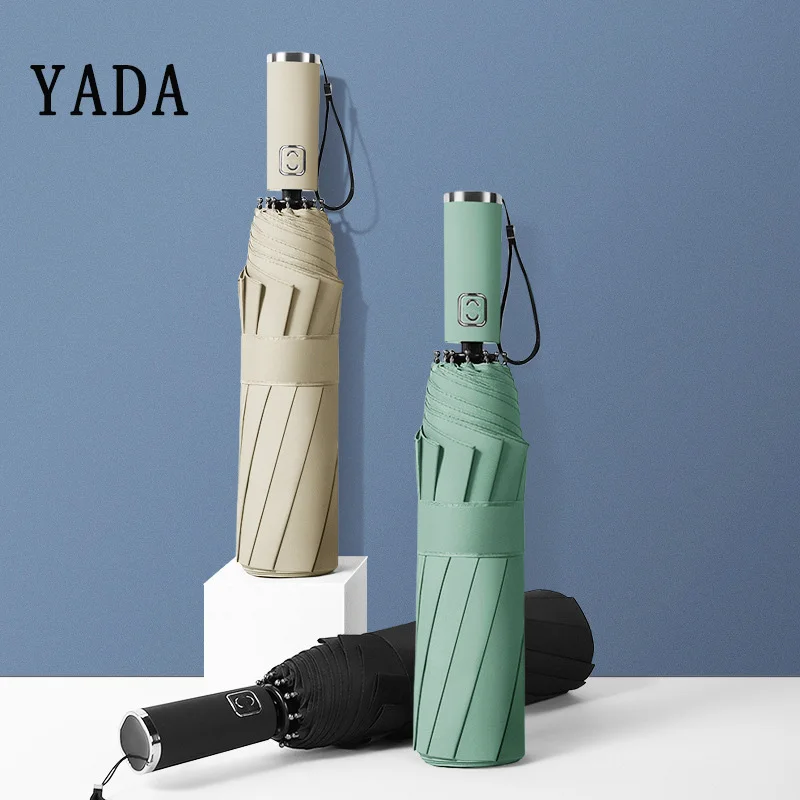 

YADA 10 Bone High Quality Brand Automatic Umbrella Parasol Sunny And Rainy Umbrella For Women Windproof Folding Umbrellas YS840