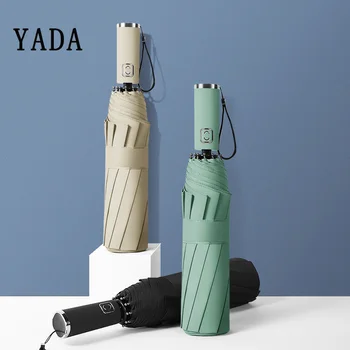 

YADA 10K High Quality Brand Automatic Umbrella Rain Women Sunny&Rainy Umbrella Car For Womens Windproof Folding Umbrellas YS840