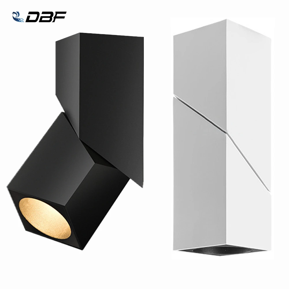 

[DBF]360° Rotatable 90° Foldable LED Ceiling Spot Lights 10W/12W/15W 3000K/4000K/6000K Ceiling Lights for Kitchen Bedroom AC220V
