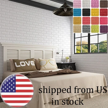

3D Wallpaper DIY Marble Sticker Waterproof Stickers Wall Papers Home decor Kids Room 3D Self-Adhesive Wallpaper Brick