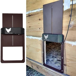 Porte de poulailler automatique, détection de la lumière, minuterie d'ouverture de la porte du poulailler la nuit et le matin, retard des Cages pour chiens de compagnie 