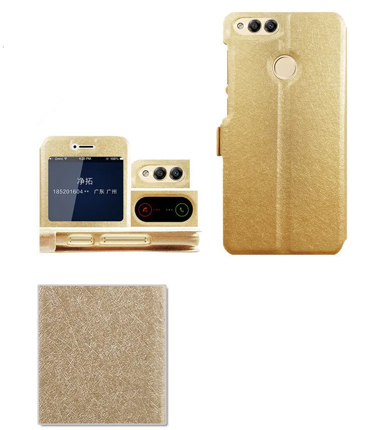 MEAFORD Flip Case For Huawei Honor 6X Case Flip Leather Cover Window Quick Answer Phone Shell Capa For Huawei Honor 7X Case Skin (17)