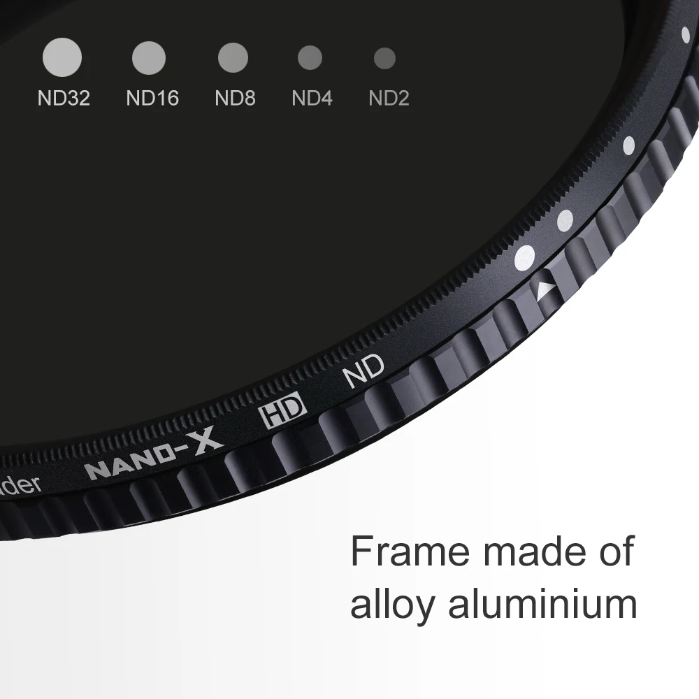 K&F Concept ND2-32 Fader ND Filter 52mm 62mm