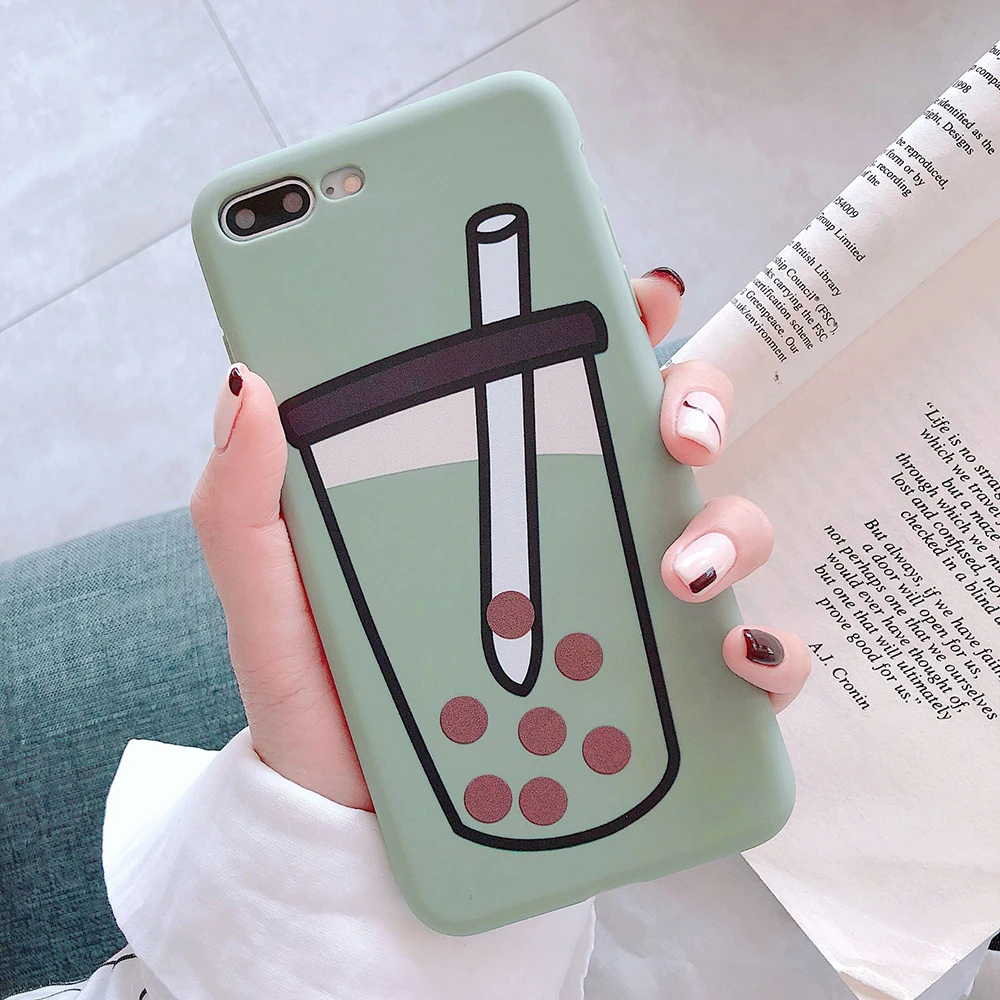 

For iPhone 7 6 6S 8 Plus Soft TPU Silicone Color cute Phone Case Ultra Thin The Case For iphone 7 X XR XS Max Back Cover Cases