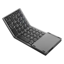 Мини Bluetooth USB клавиатура с возможностью зарядки тачпад Беспроводная складная тонкая клавиатура для компьютеров планшетов ноутбуков