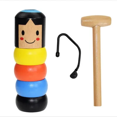 

Small A Wooden Man Magic Tricks Close Up Street Stage Magic Props Comedy Fun Toy Party favor